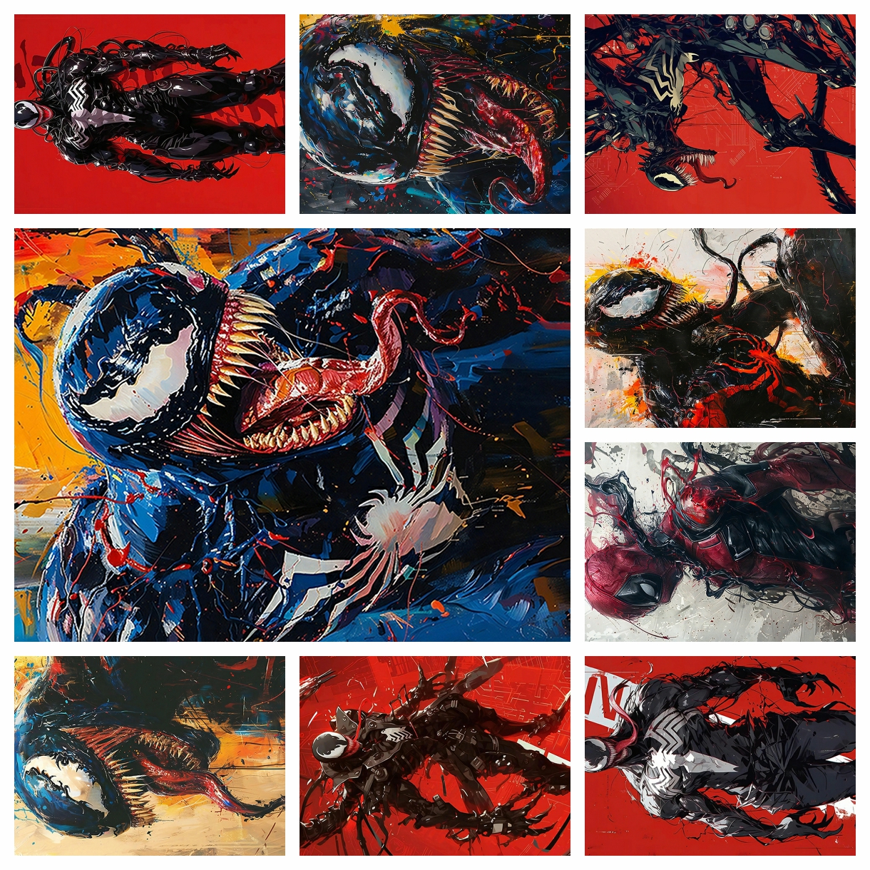Resin Art Canvas - Anime Marvel venom spider-man Diamond Painting