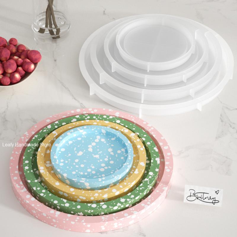 Tray Mold Rectangle - Circular Tray Silicone Molds for Home