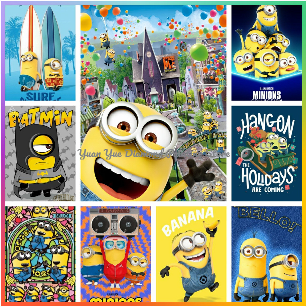 Resin Art Canvas - 1pc frameless Diamond Painting Cute-M-Minions Cartoon