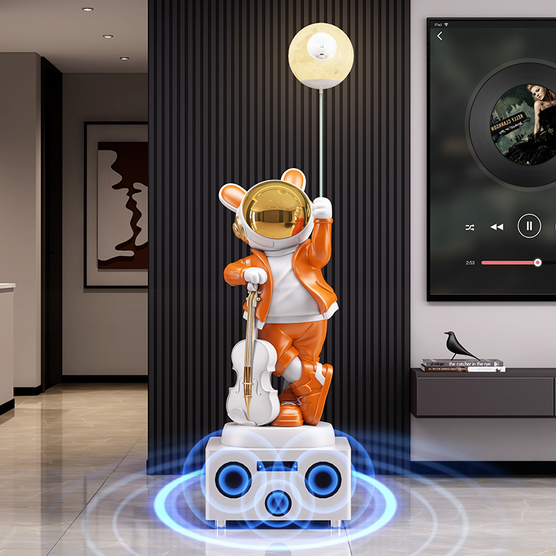 Resin Art In Floor - Home Decor 136CM Rabbit Astronaut Statue