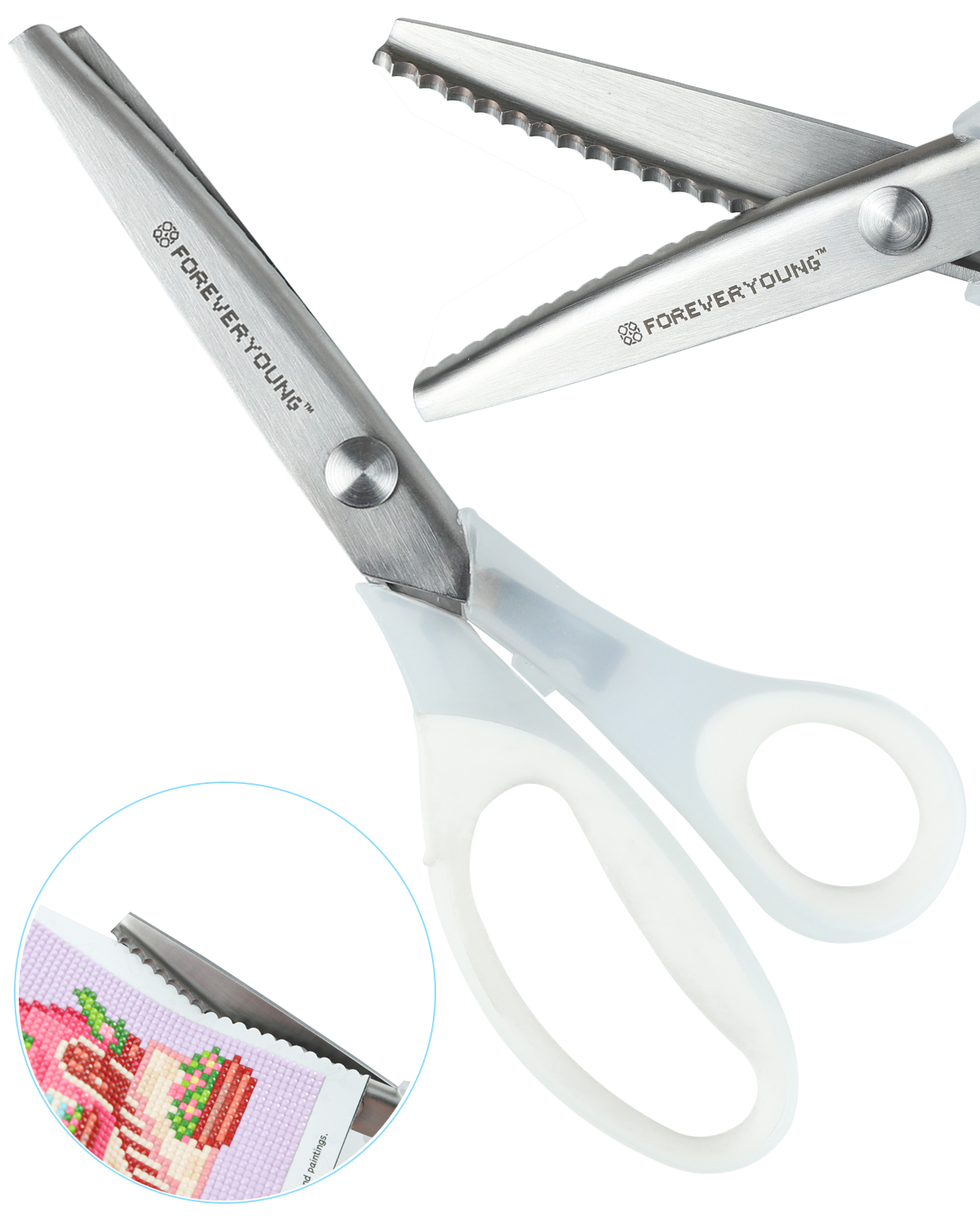 Resin Art Canvas - Forever Young 11in/28cm Pinking Shears with