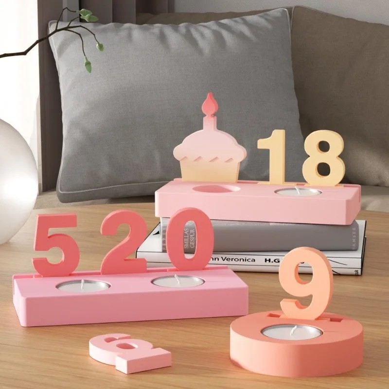 Resin Art And Craft - 2pc Birthday Cake Silicones Molds Sqaure