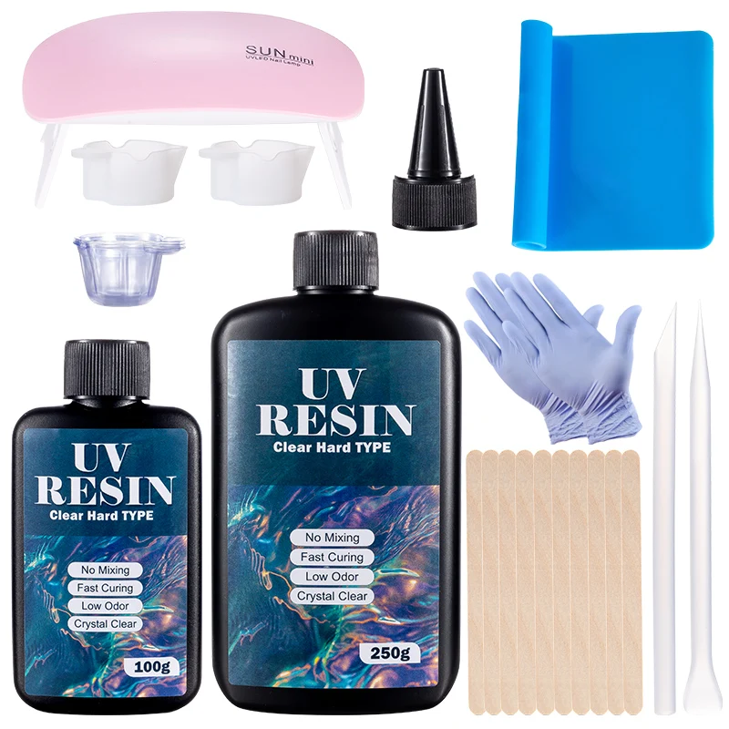 Resin Art And Jewelry - Hard UV Resin Glue Kit Fast