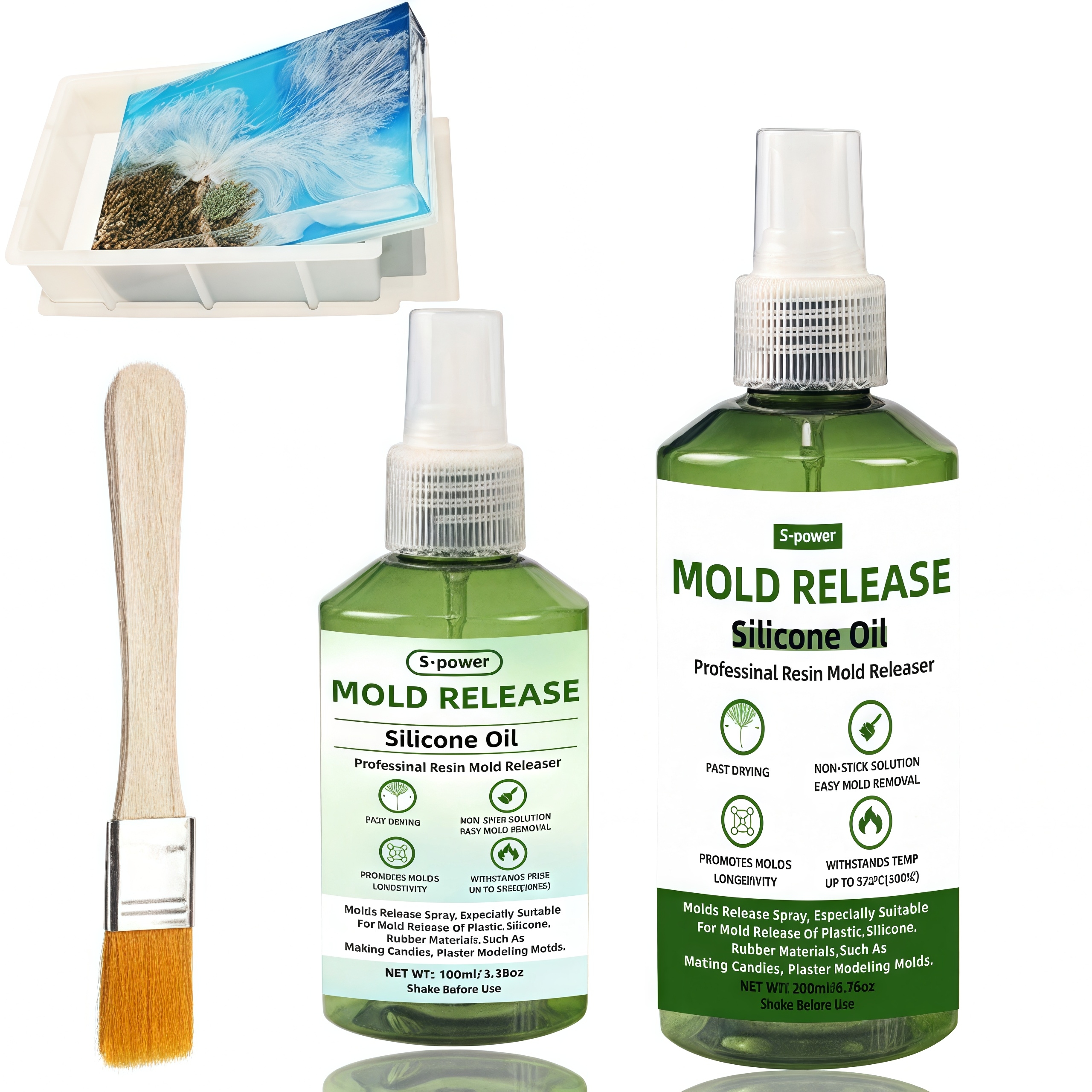 Release Spray Silicone - 3.3oz Molds Silicone Oil Release Spray