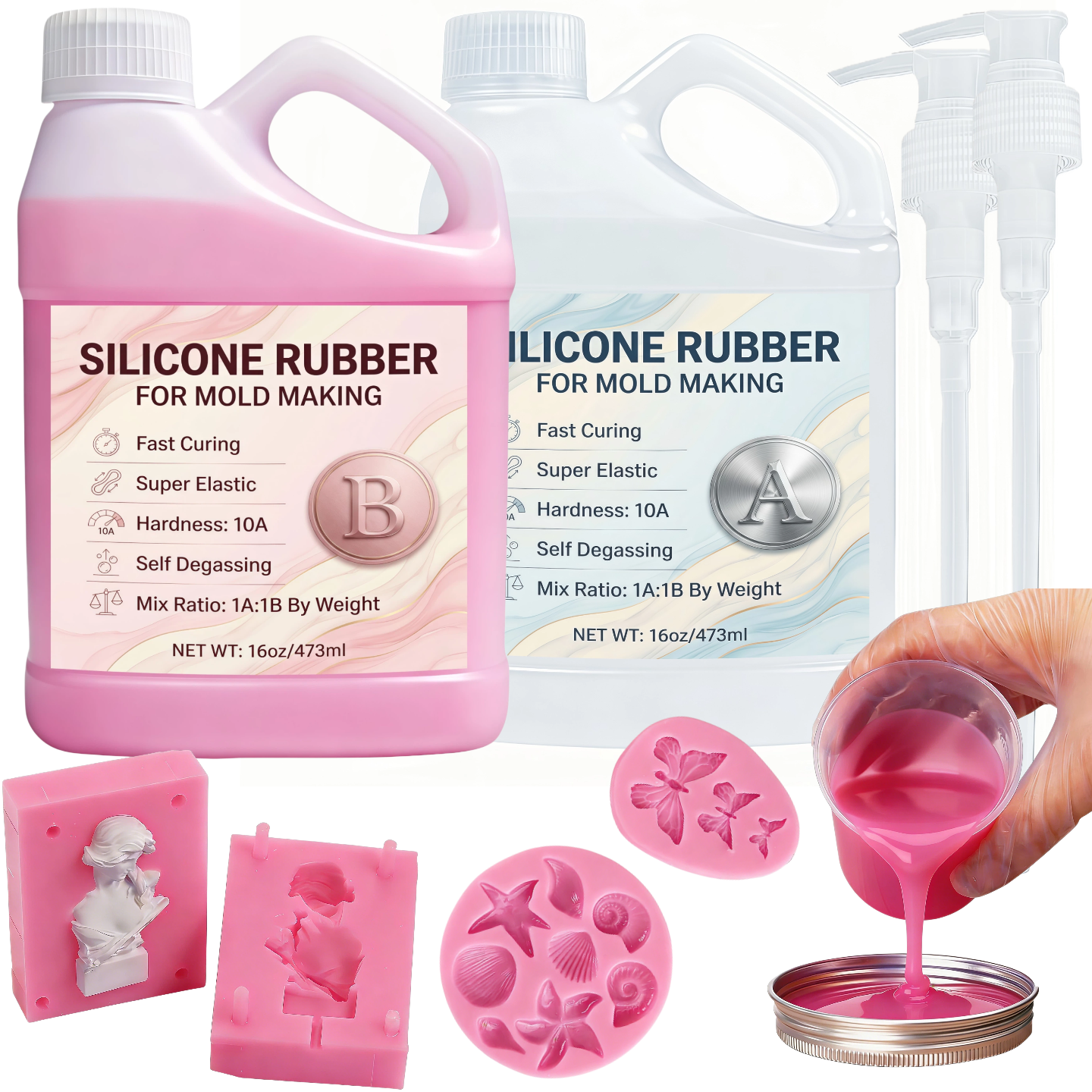 Resin Art And Craft - Pink Liquid Silicon Rubber, Resin silicone