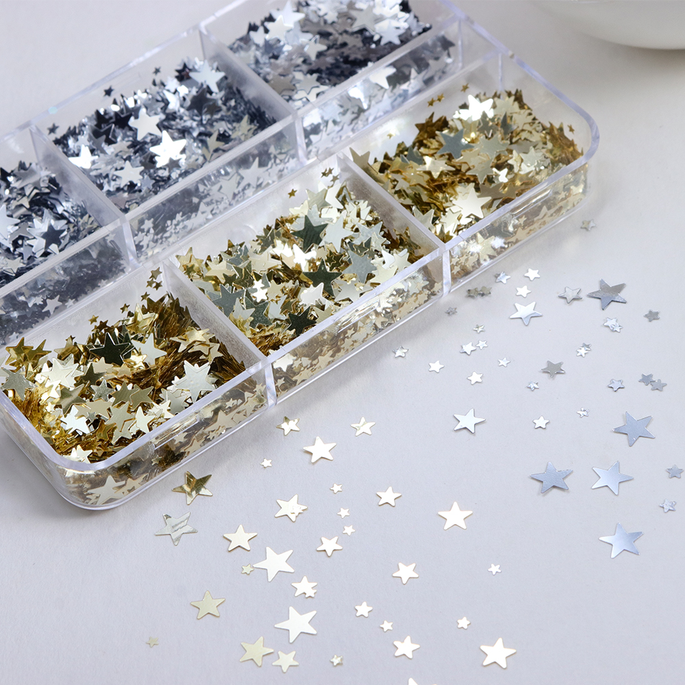 Resin Art A Keychain - 1-5MM Holographic Stars Glitter Epoxy Resin