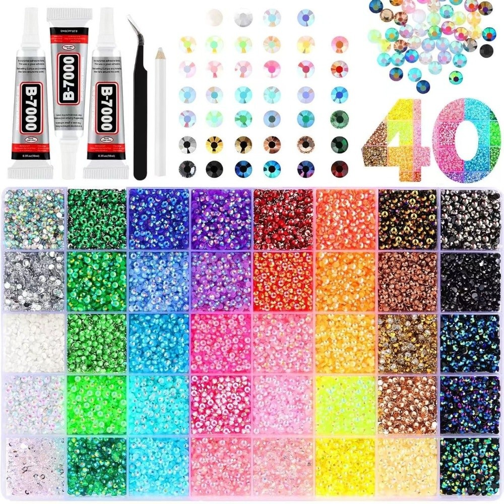 Resin Art Workshop - Multicolor Resin Rhinestone Kit DIY Decoration