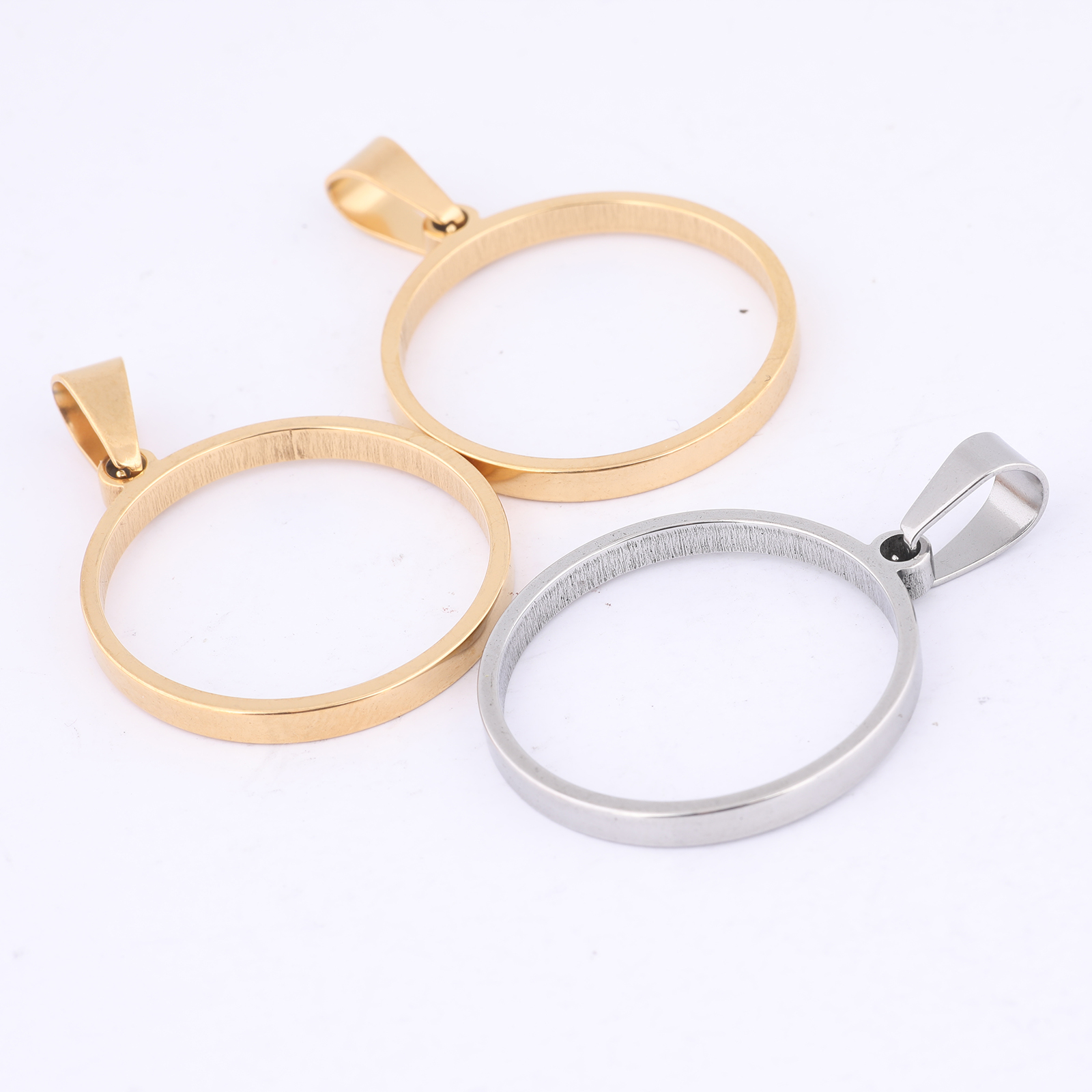 Resin Art Pendant - 10pcs 25mm Round Open Bezel Charms