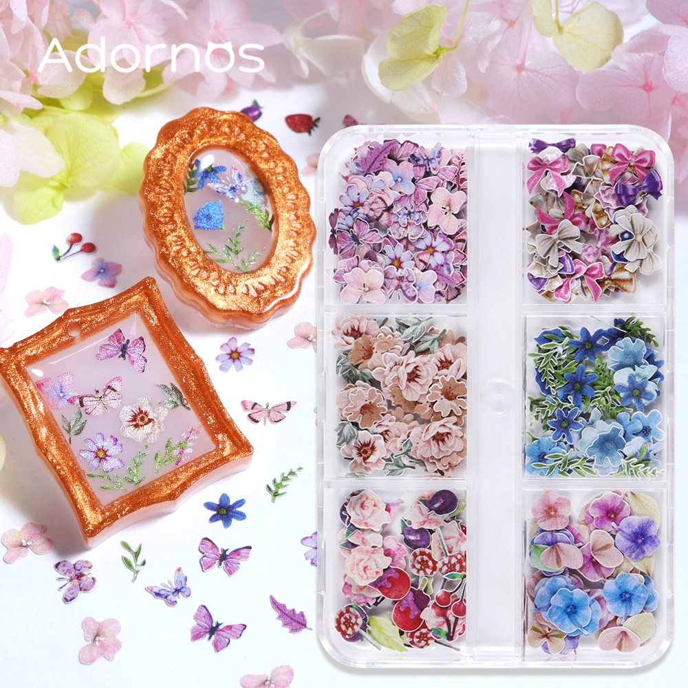 Resin Art And Jewelry - 180pcs/box Wood Pulp Flowers Chips Epoxy