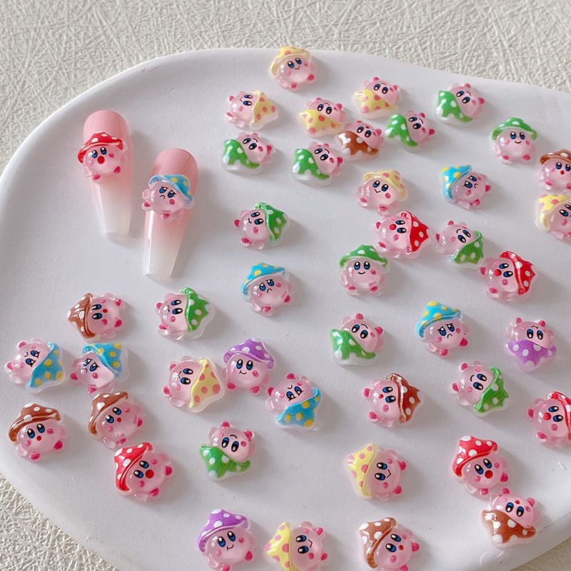 Resin Art Workshop - 2/10/20pcs Kirby Nail Charms 3D Resin