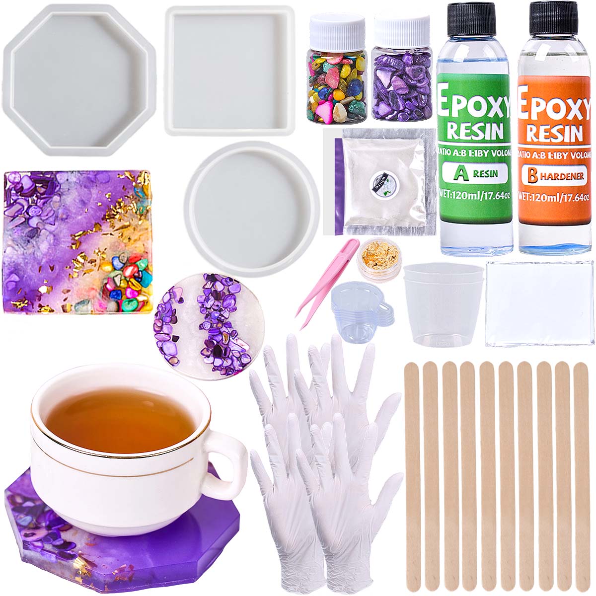 Epoxy Resin Ab - Epoxy Resin Coaster Making Kit with