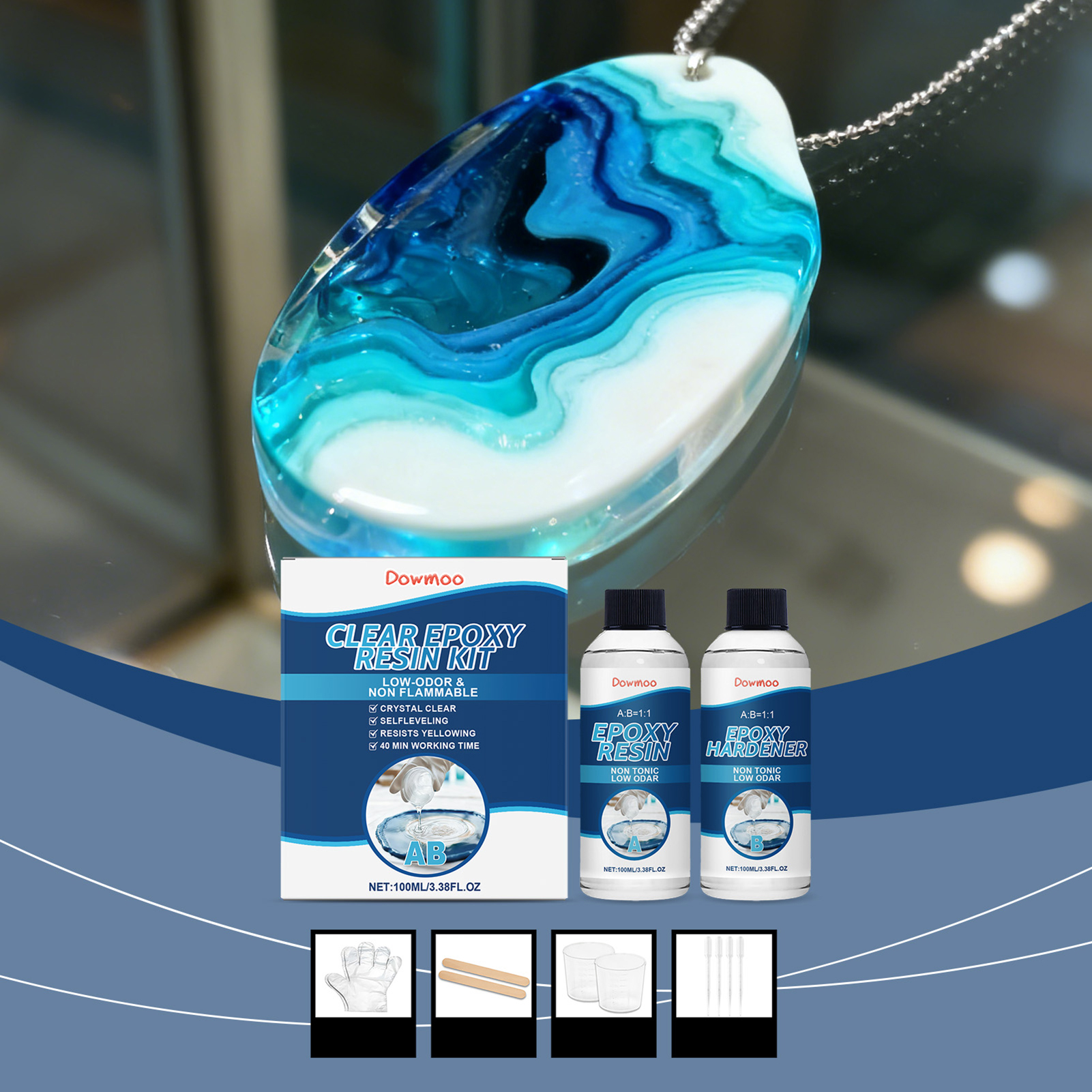 Resin Art And Jewelry - DIY Crystals Clear Epoxys Resin 1:1