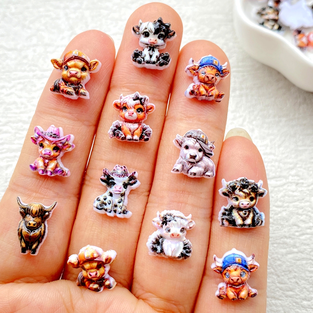 Resin Art Workshop - 50pcs Resin Cute Mini Cartoon Little