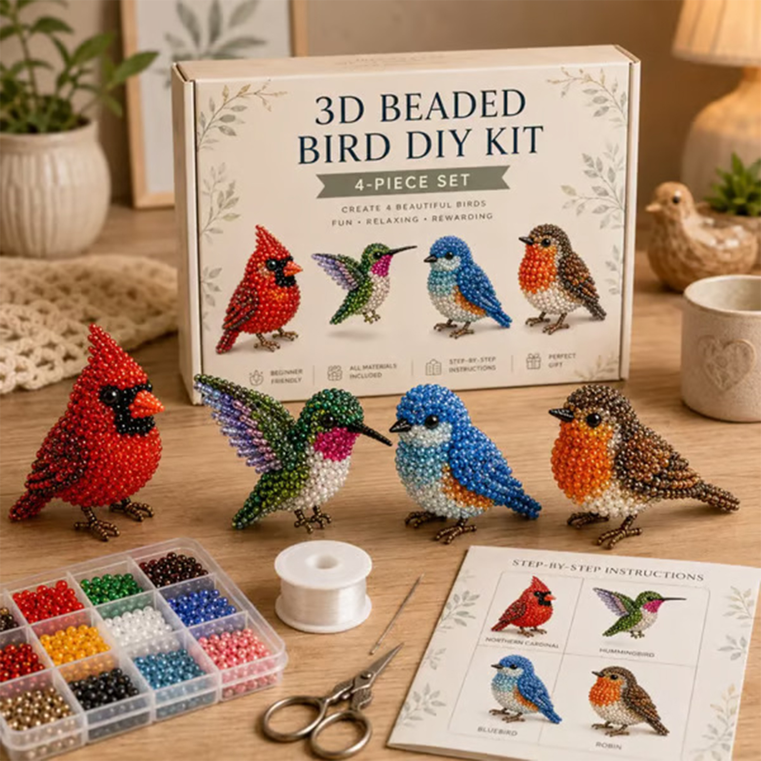 Resin Art And Craft - Mini 3D Beaded Animal Craft Kit