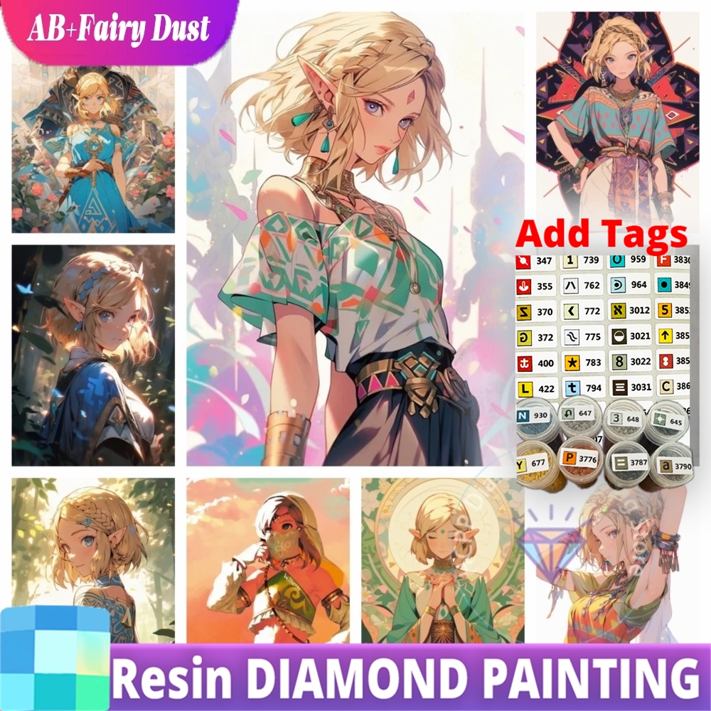 Resin Art Zelda - AB Fairy Dust Comes with DMC