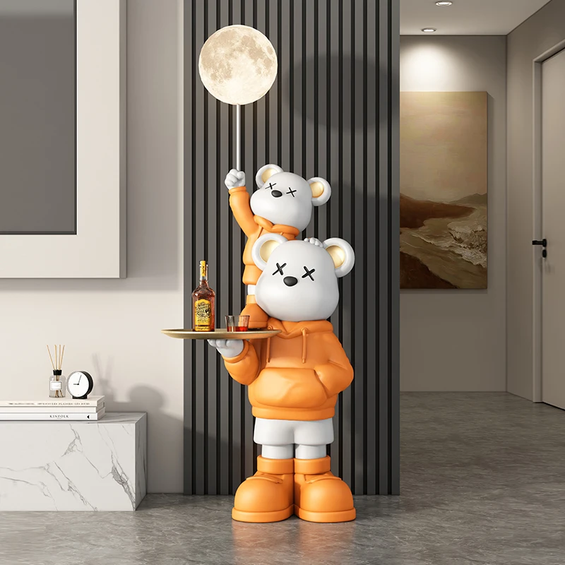 Resin Art In Floor - Modern Art,Home Decor,Welcome Statue,Resin Bear Model,Sculpture,Floor