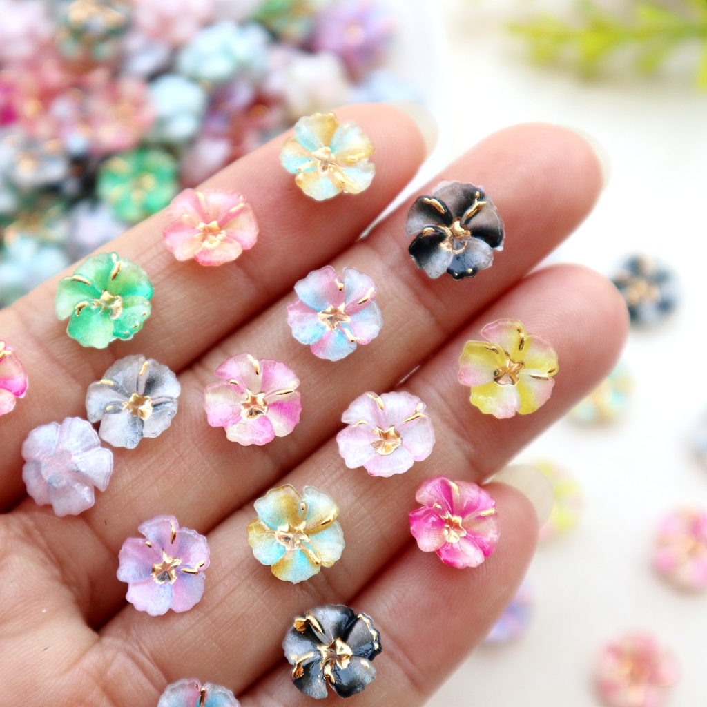 Resin Art And Jewelry - 30pcs Mini Resin Flower Cabochons -