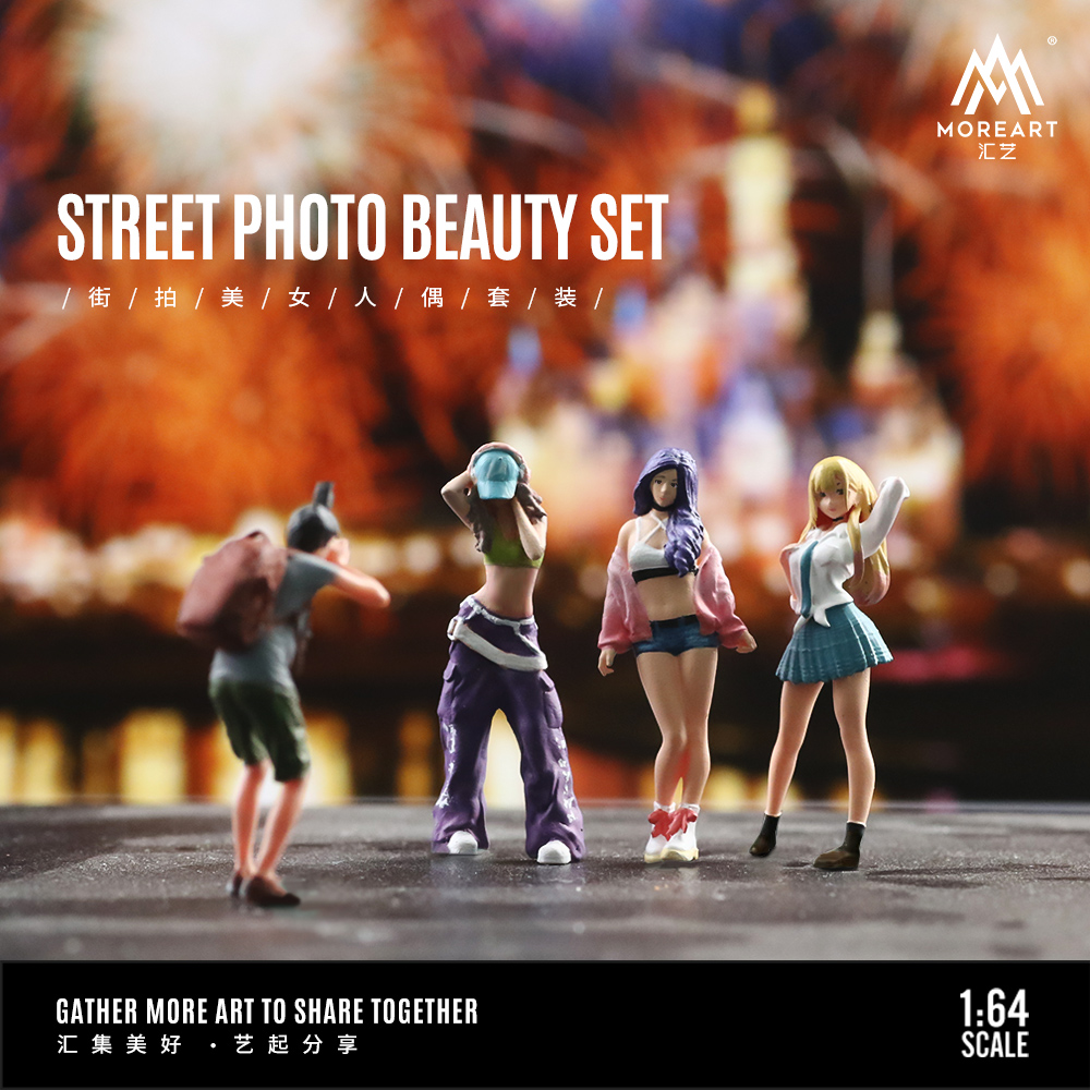 Resin Art And Decor - More Art 1:64 Action Figure Set,Street