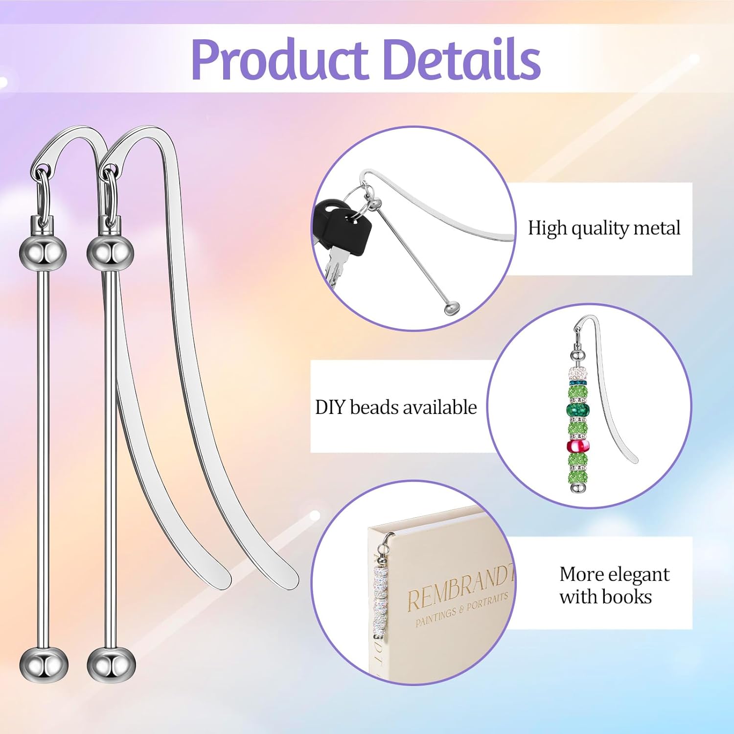 6Pcs Beadable Bookmarks DIY Me - đánh giá và giá Resin Art Bookmark