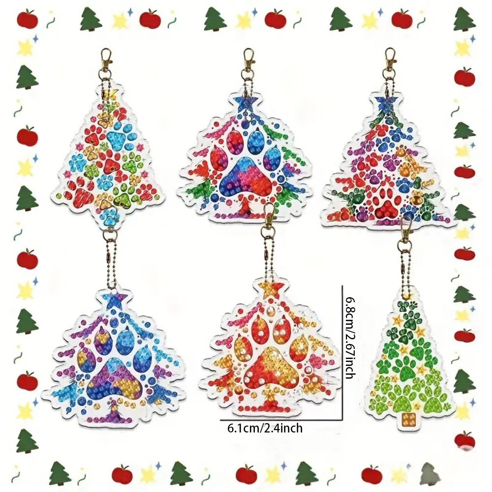 6pcs/Set DIY Christmas Tree Pa - đánh giá và giá Resin Art Bookmark