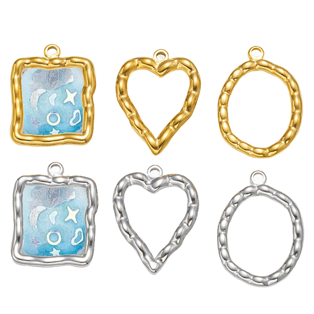 5pcs Stainless Steel Heart Rou - đánh giá và giá Resin Art And Craft