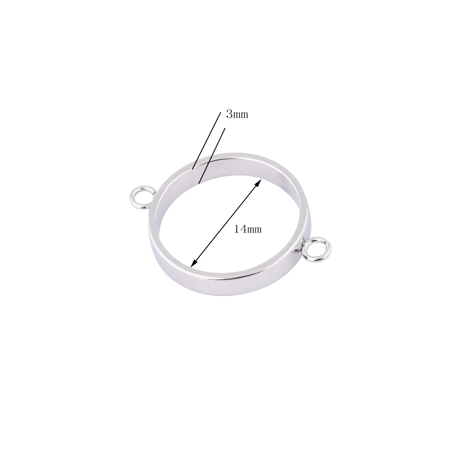 10pcs Stainless Steel 14mm Ope - đánh giá và giá Resin Art Pendant