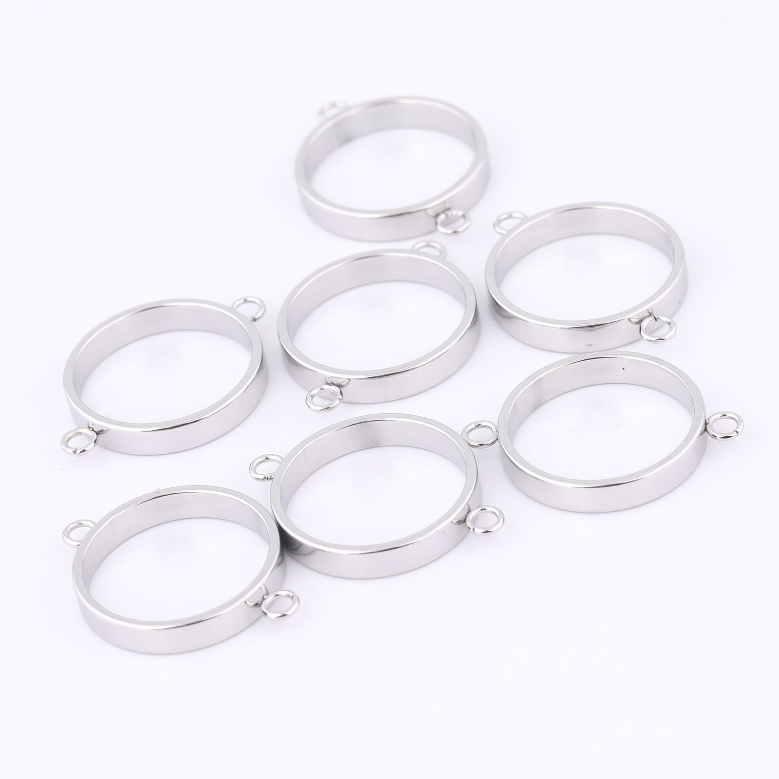 10pcs Stainless Steel 14mm Ope - đánh giá và giá Resin Art Pendant