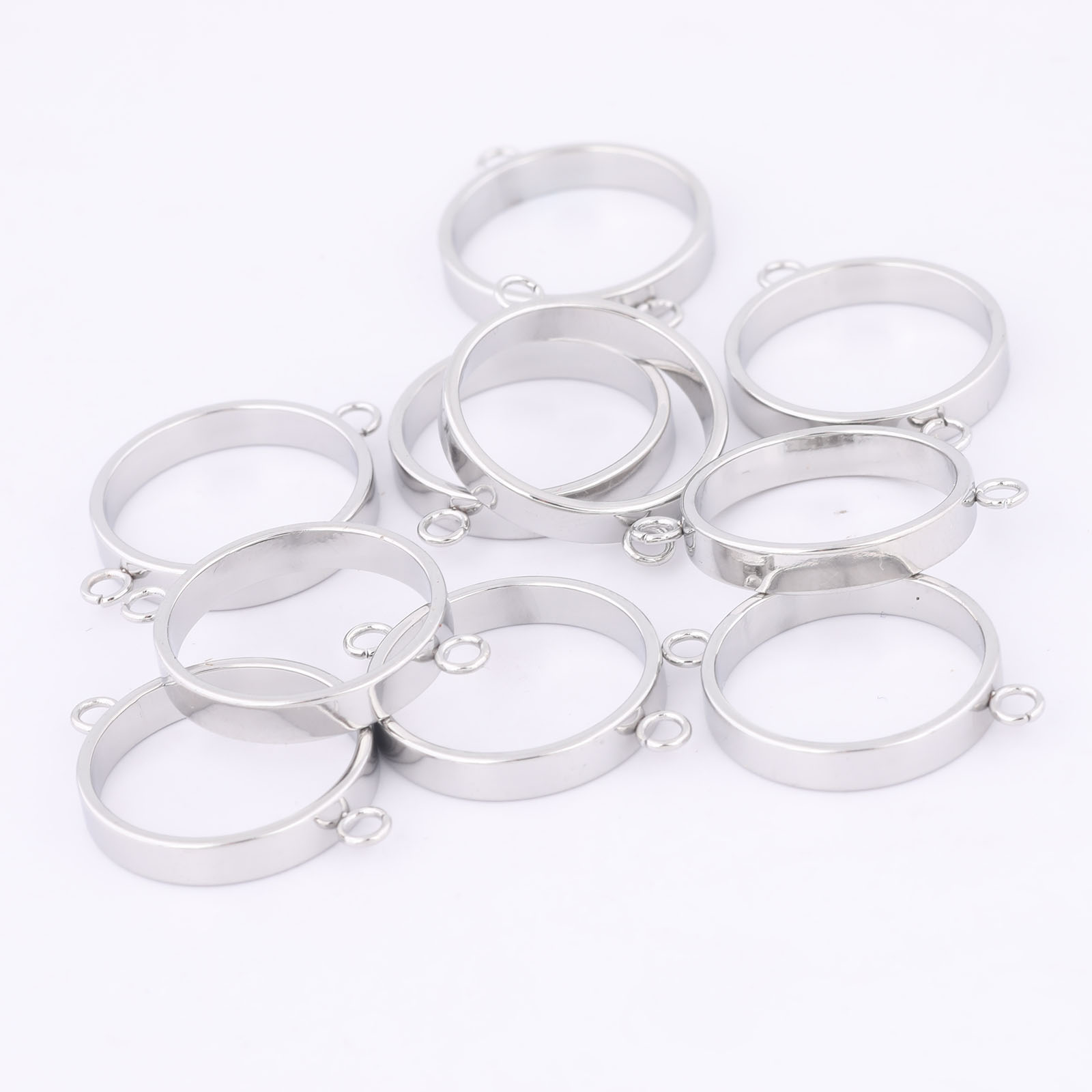 10pcs Stainless Steel 14mm Ope - đánh giá và giá Resin Art Pendant