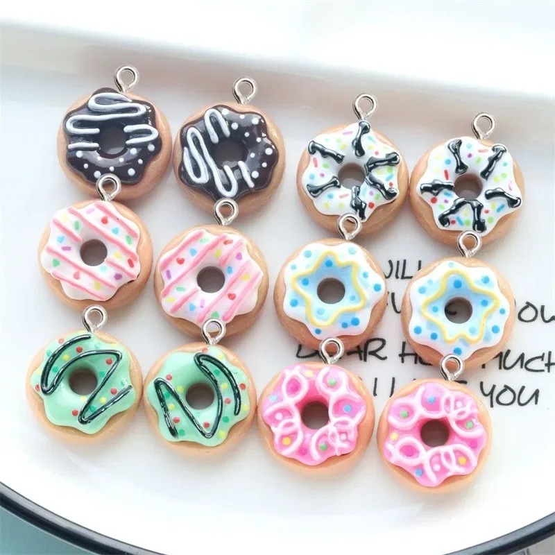 10Pcs Resin Donut Charms Color - đánh giá và giá Resin Art Pendant