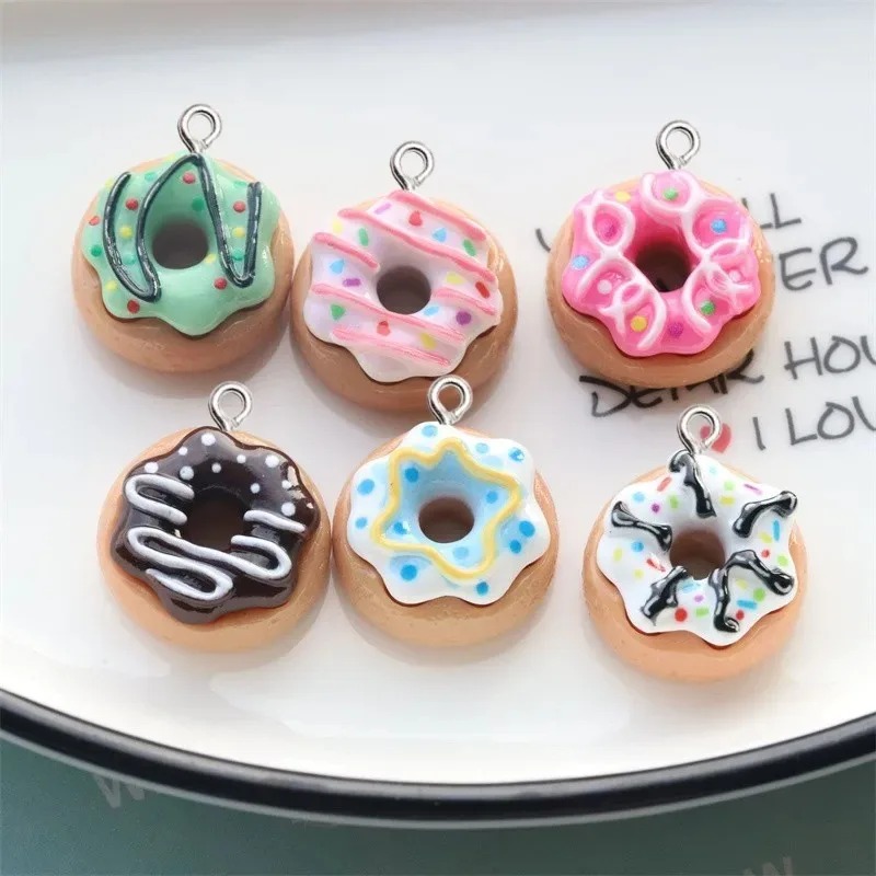 10Pcs Resin Donut Charms Color - đánh giá và giá Resin Art Pendant