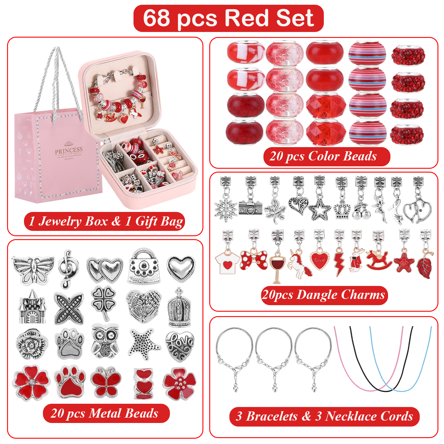 68-Piece Beaded Bracelet Makin - đánh giá và giá Resin Art Engagement