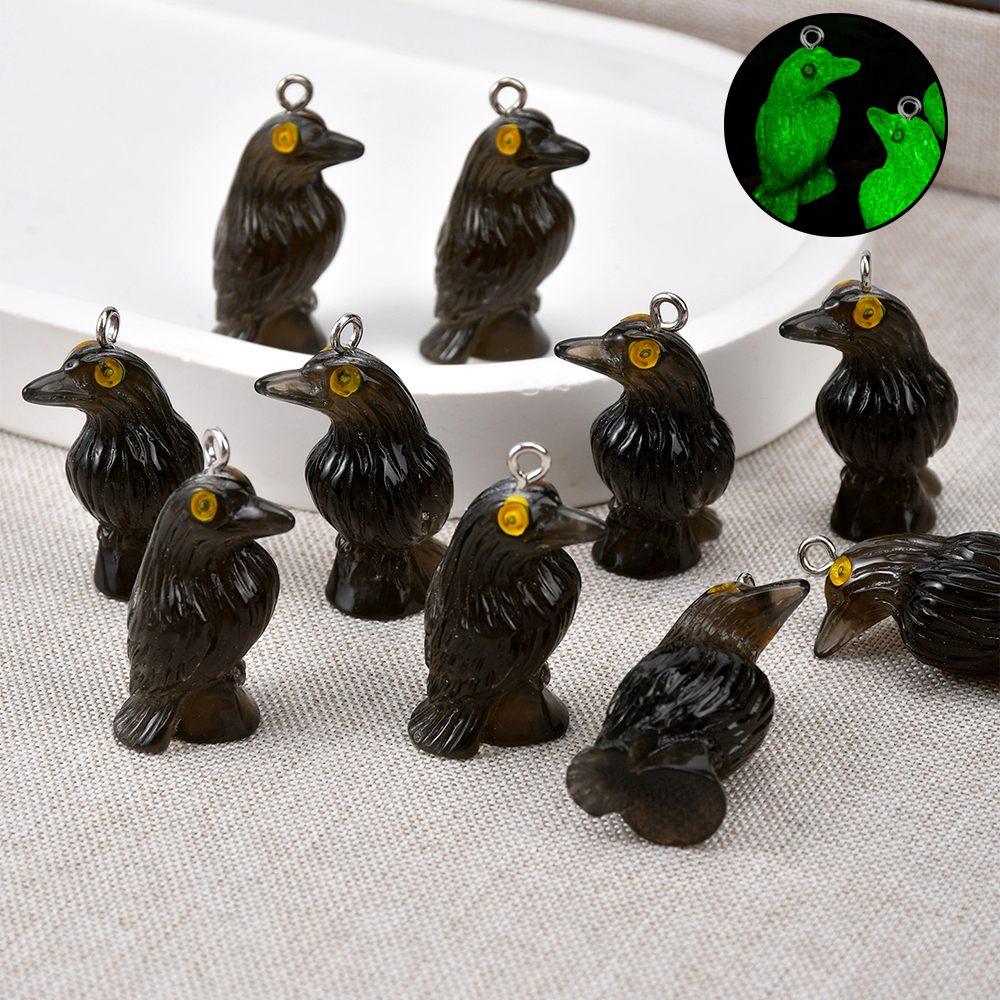 10pcs Black Crow Organ Resin C - đánh giá và giá Resin Art Pendant