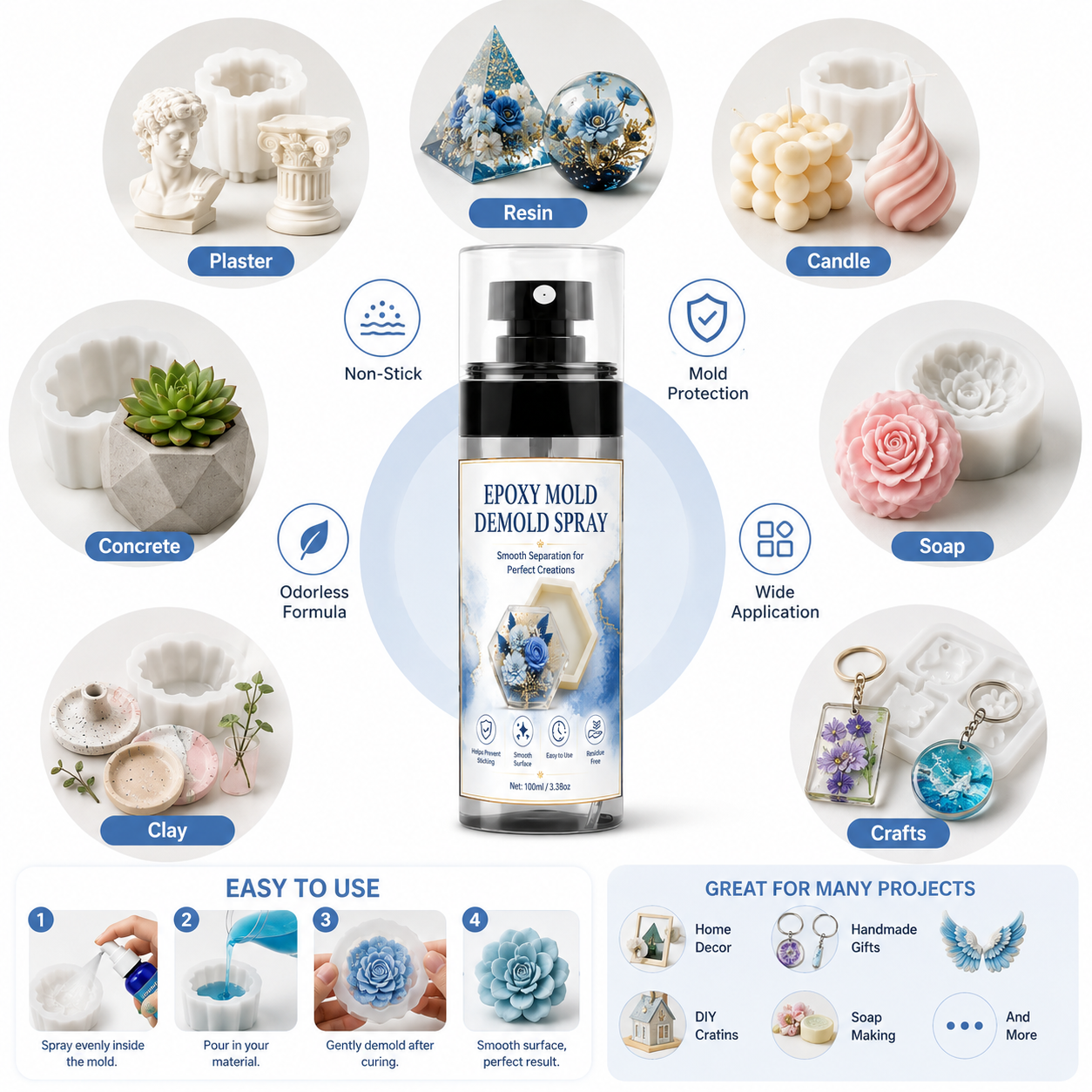 7oz/3.5oz Silicone Mold Releas - đánh giá và giá Release Spray Silicone