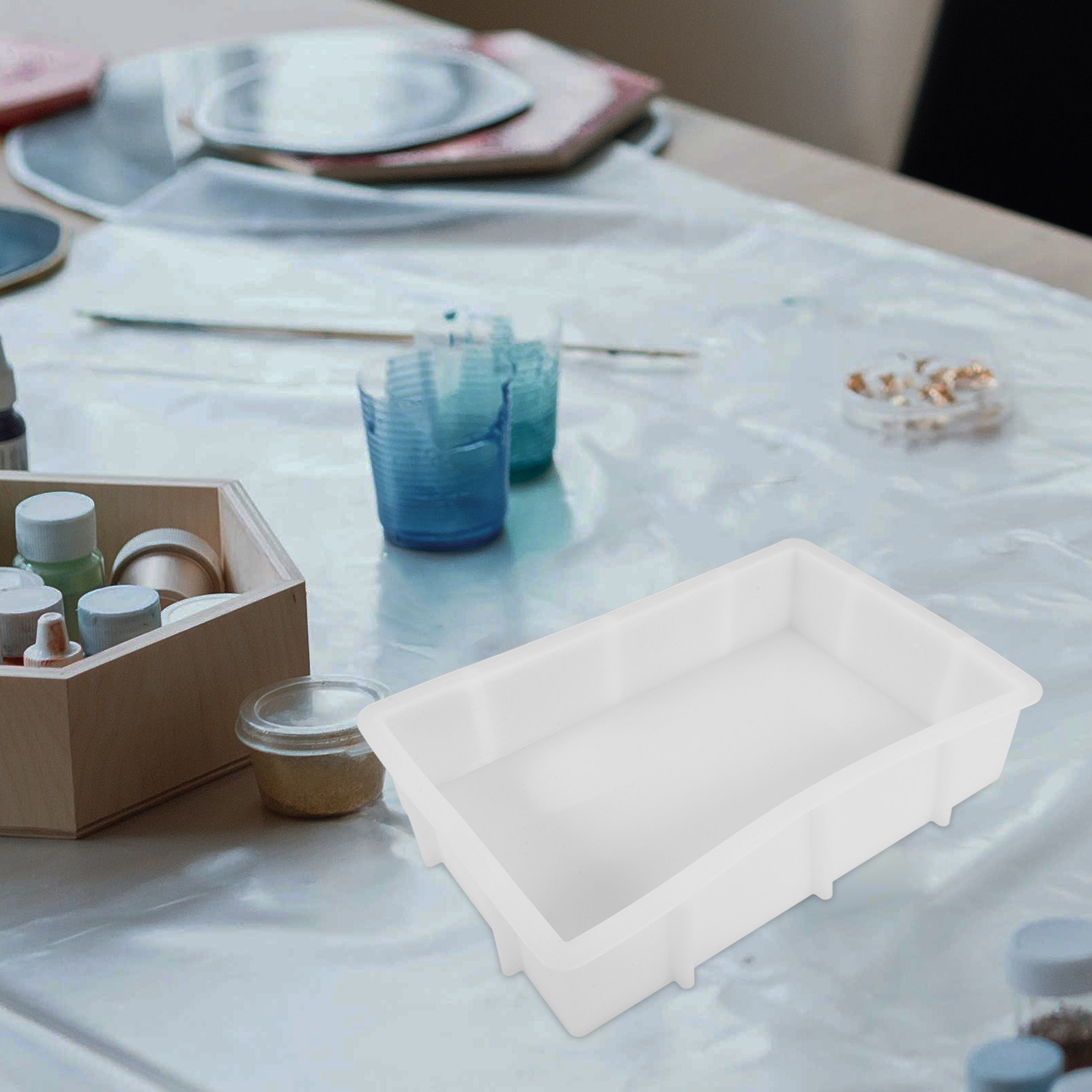 Large Rectangle Resin Silicone - đánh giá và giá Tray Mold Rectangle