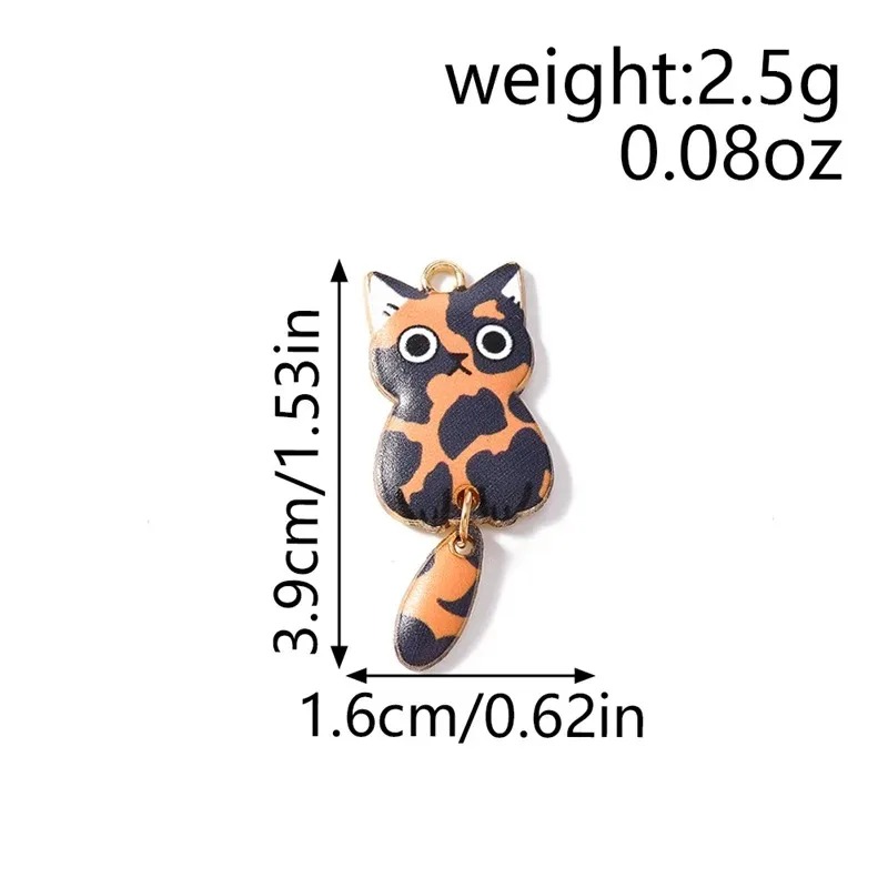 10Pcs 16×39mm Cute Cartoon Cat - đánh giá và giá Resin Art Pendant