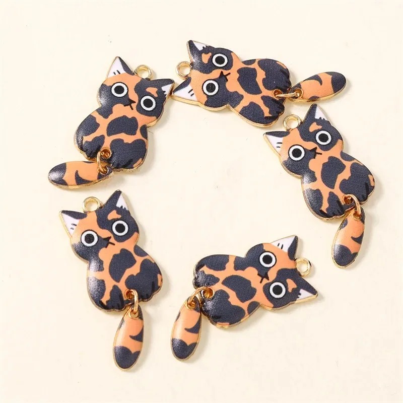 10Pcs 16×39mm Cute Cartoon Cat - đánh giá và giá Resin Art Pendant