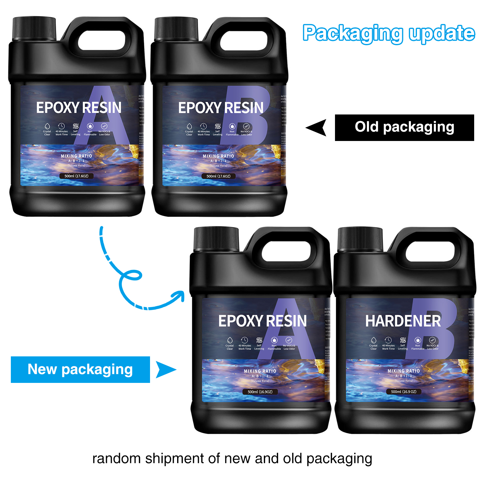 500g/1000g  AB Epoxy Resin Glu - đánh giá và giá Epoxy Resin Ab