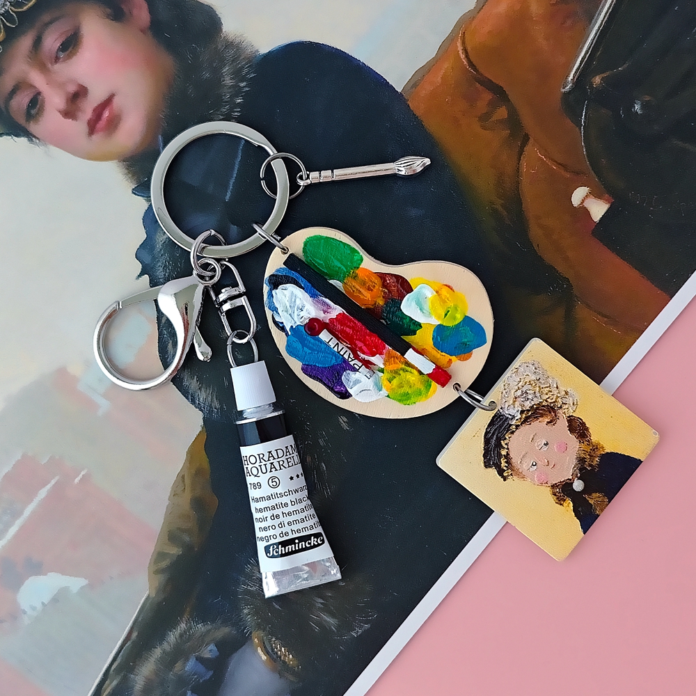 Girl with a Pearl Earring Van  - đánh giá và giá Resin Art A Keychain