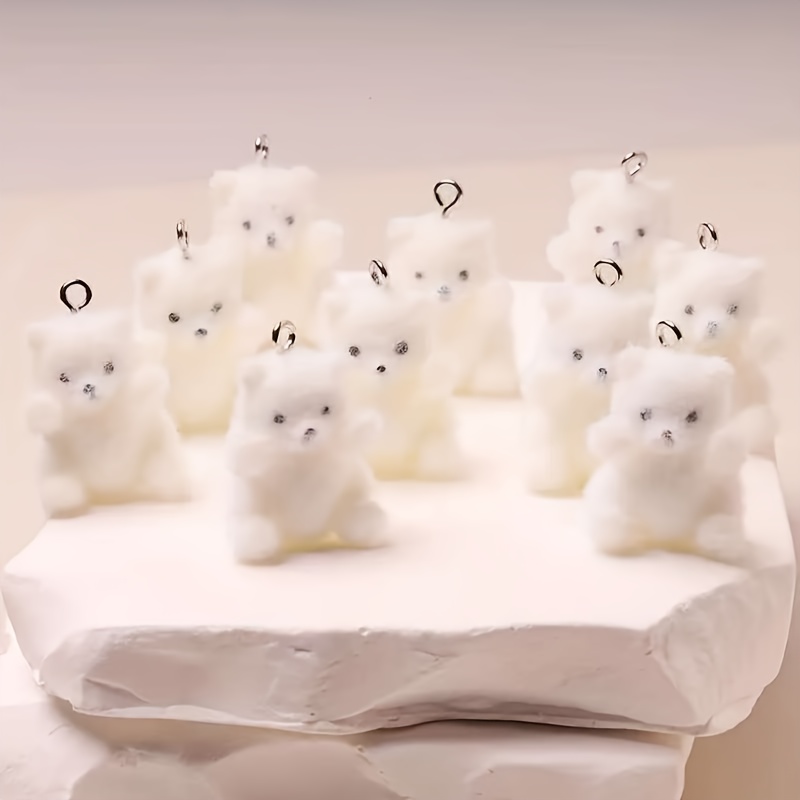 6Pcs Polar Bear Resin Charms C - đánh giá và giá Resin Art And Craft