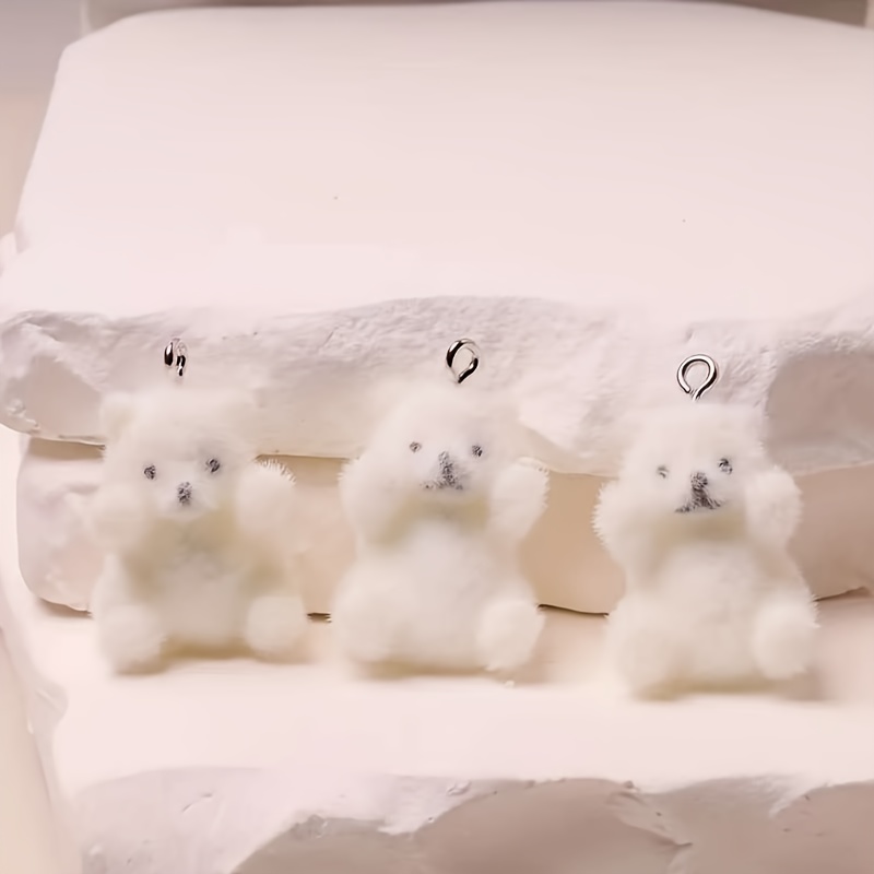 6Pcs Polar Bear Resin Charms C - đánh giá và giá Resin Art And Craft