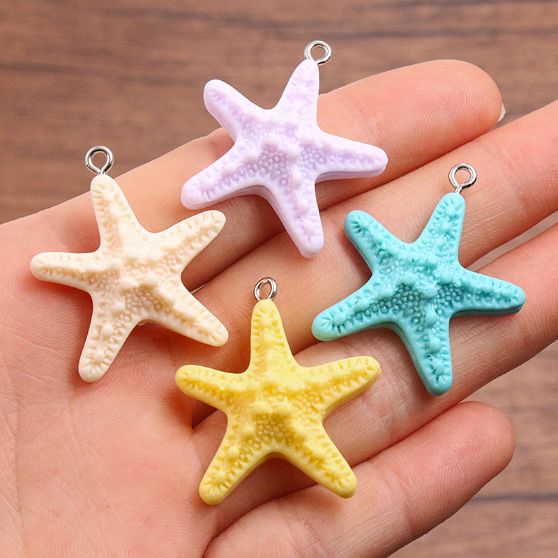 10Pcs Dopamine Color Starfish  - đánh giá và giá Resin Art Pendant