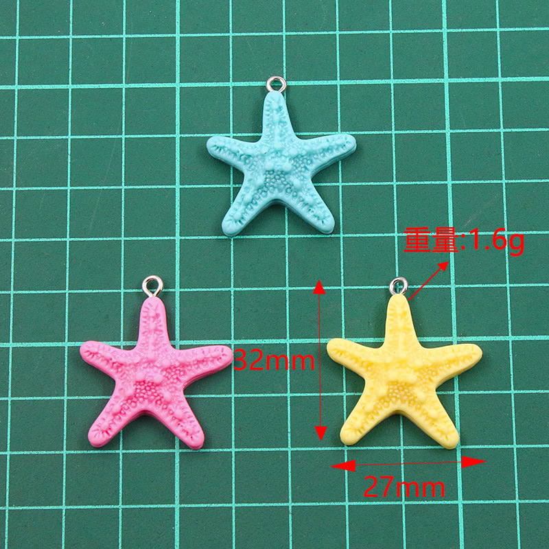 10Pcs Dopamine Color Starfish  - đánh giá và giá Resin Art Pendant