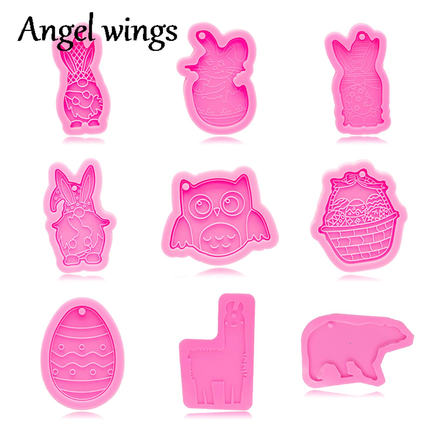 DY0943 Silicone Thỏ Phục Sinh/ - đánh giá và giá Resin Art A Keychain