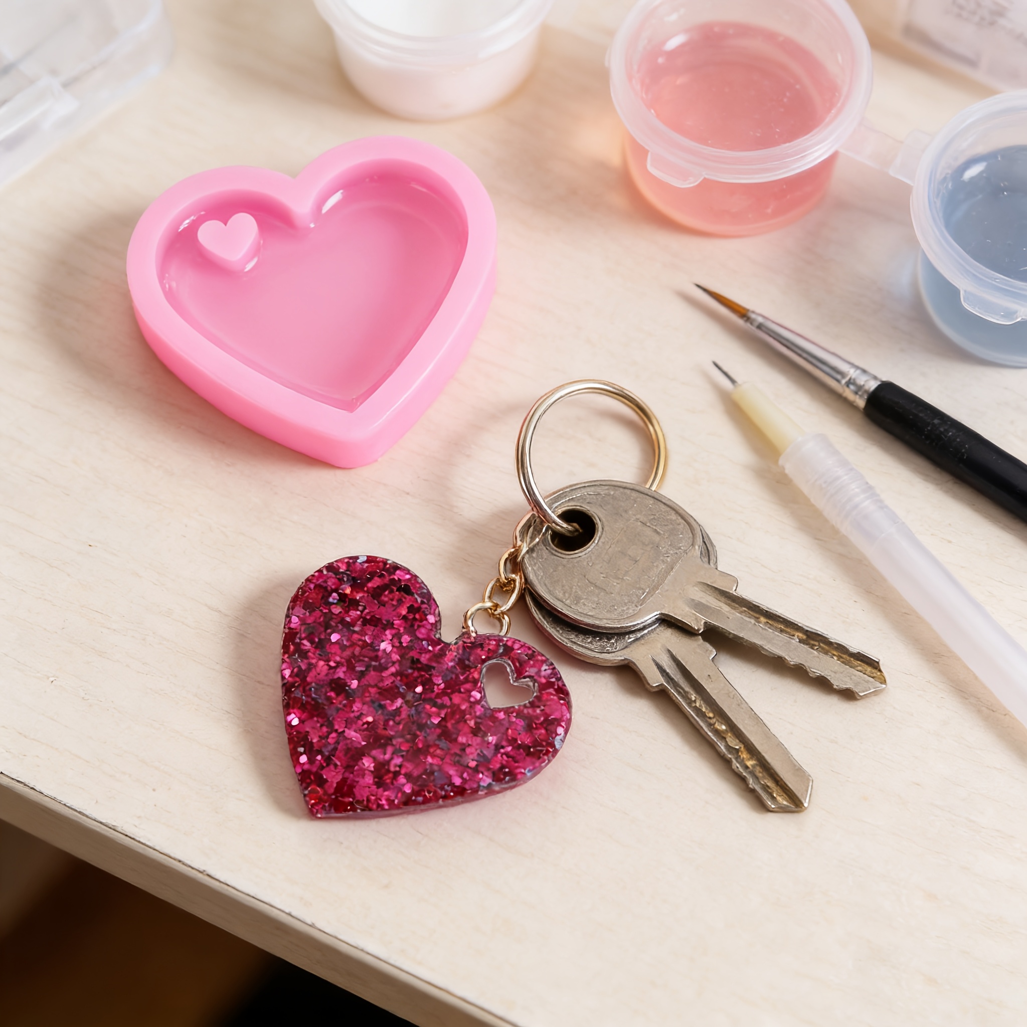 Resin Silicone Mold 2pcs, Crea - đánh giá và giá Resin Art A Keychain