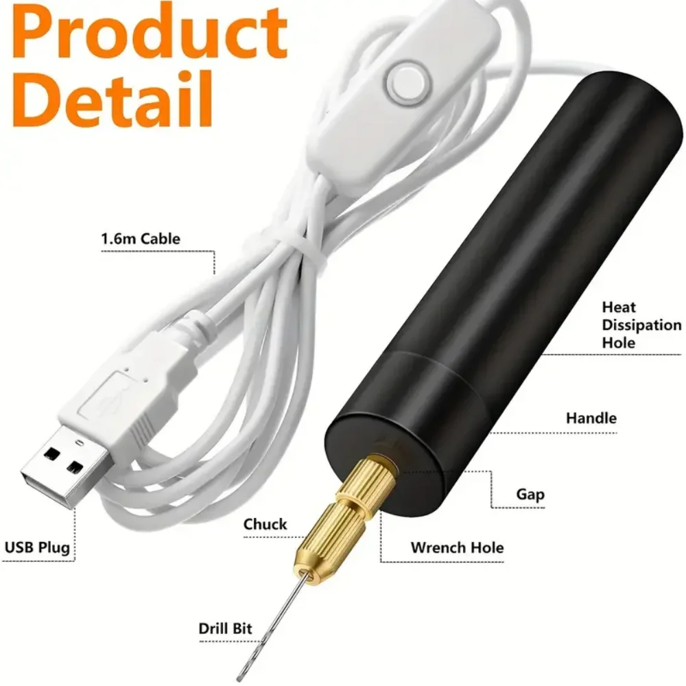 Mini Electric Drill USB Powere - đánh giá và giá Resin Art A Keychain