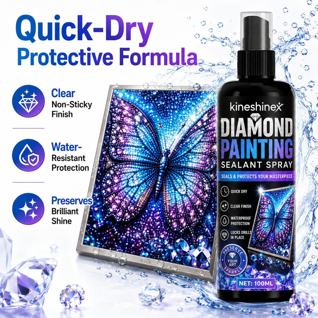 Diamond Painting Sealant Spray - đánh giá và giá Resin Art Canvas