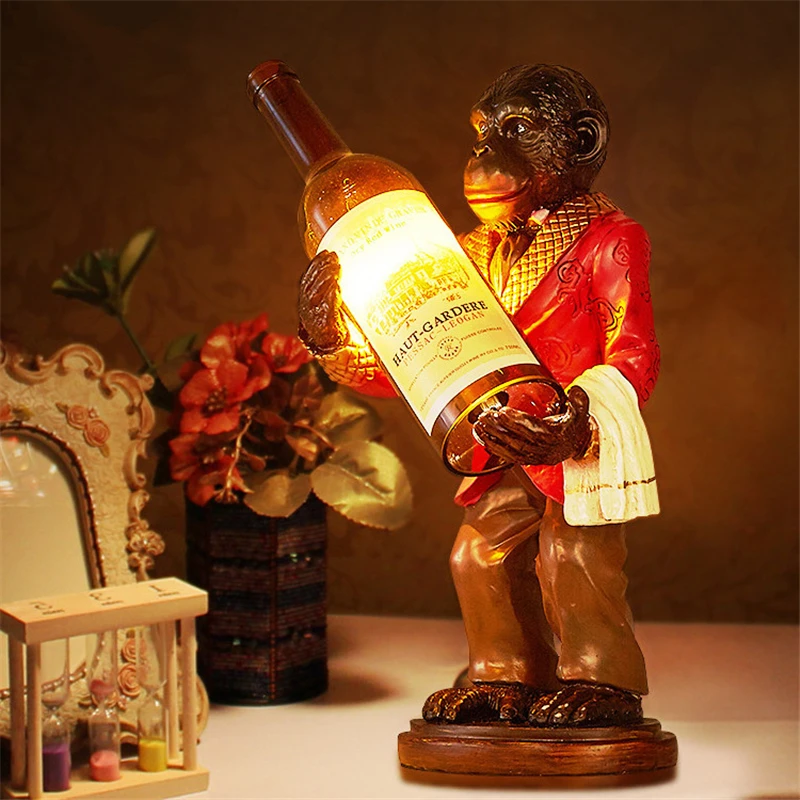 Retro Khỉ Đèn Vintage Nhựa Để  - đánh giá và giá Resin Art In Floor