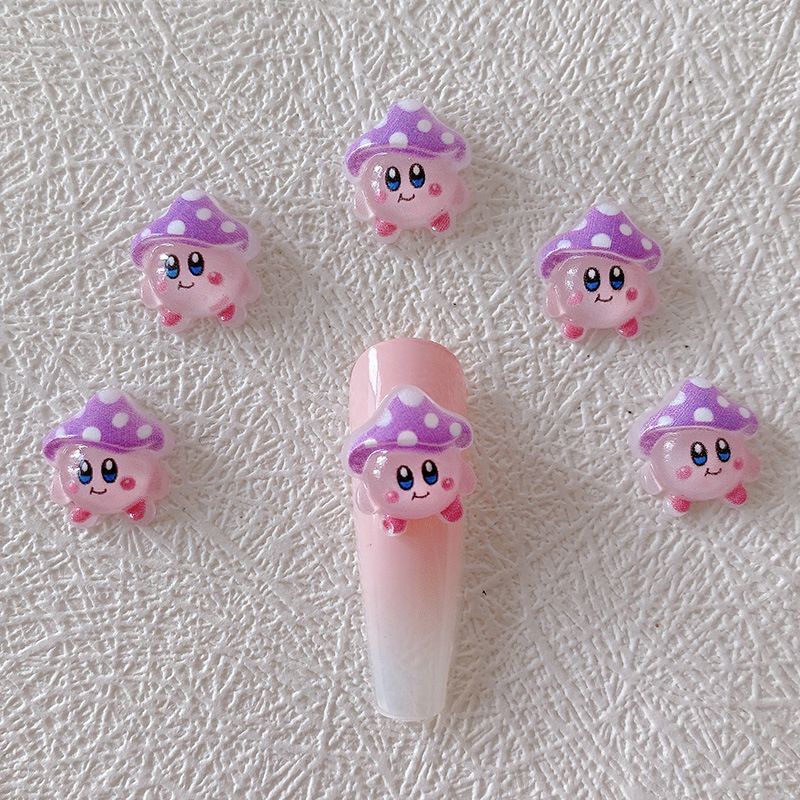 2/10/20pcs Kirby Nail Charms 3 - đánh giá và giá Resin Art Workshop
