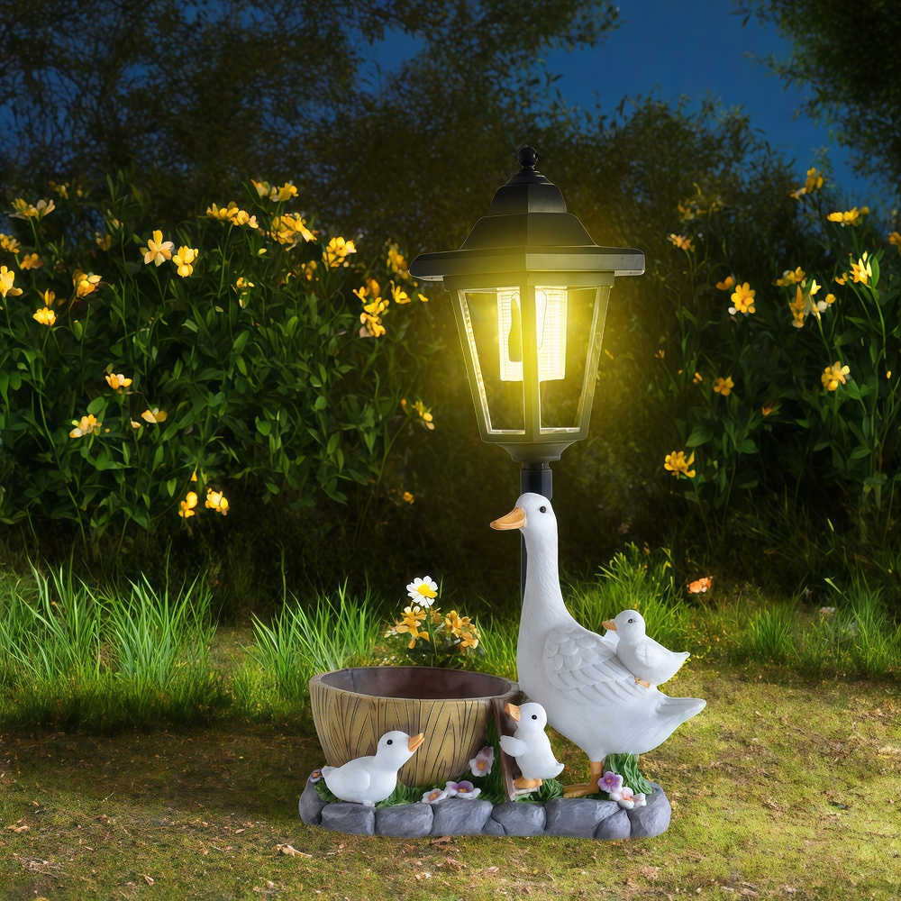 Solar Duck Night Light Garden  - đánh giá và giá Resin Art And Craft