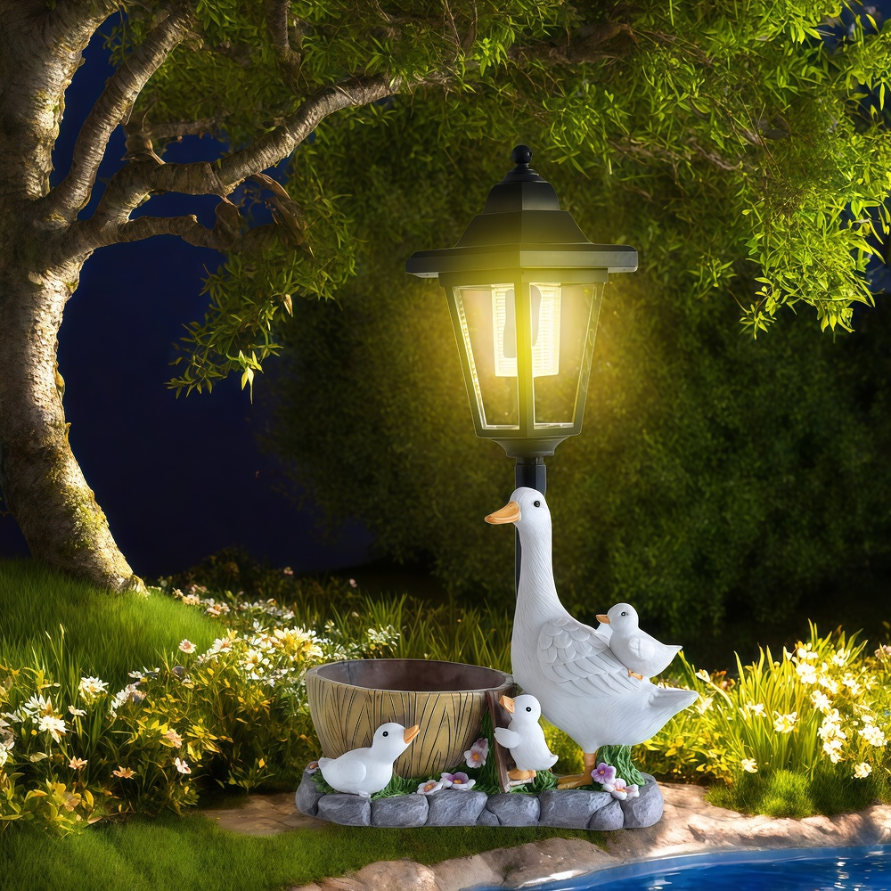Solar Duck Night Light Garden  - đánh giá và giá Resin Art And Craft